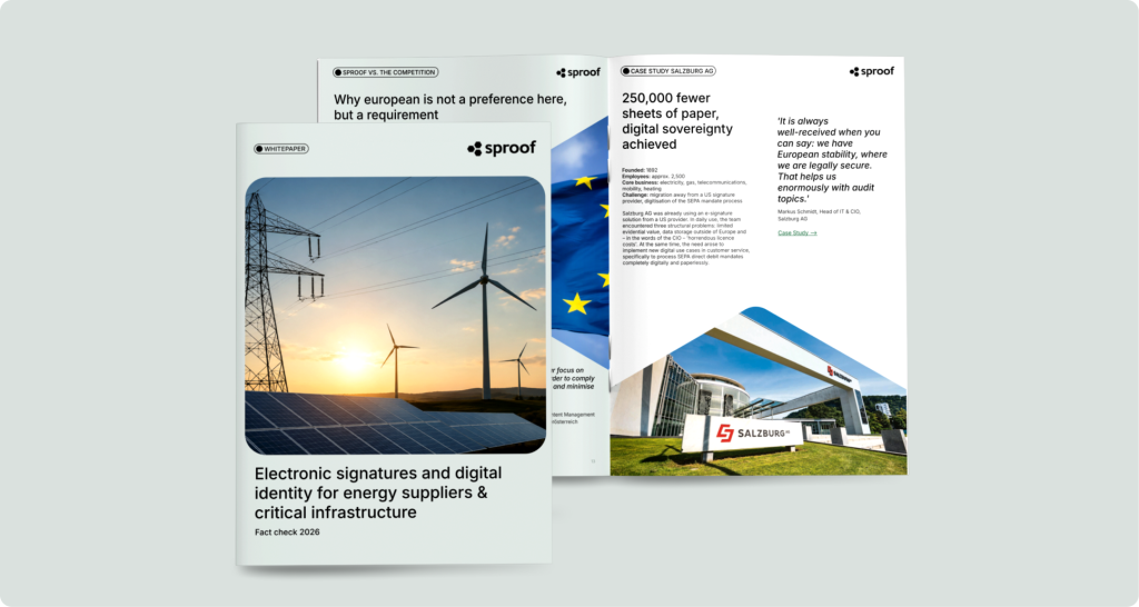 Whitepaper: Electronic signatures and digital identity for energy suppliers & critical infrastructure – Fact check 2026